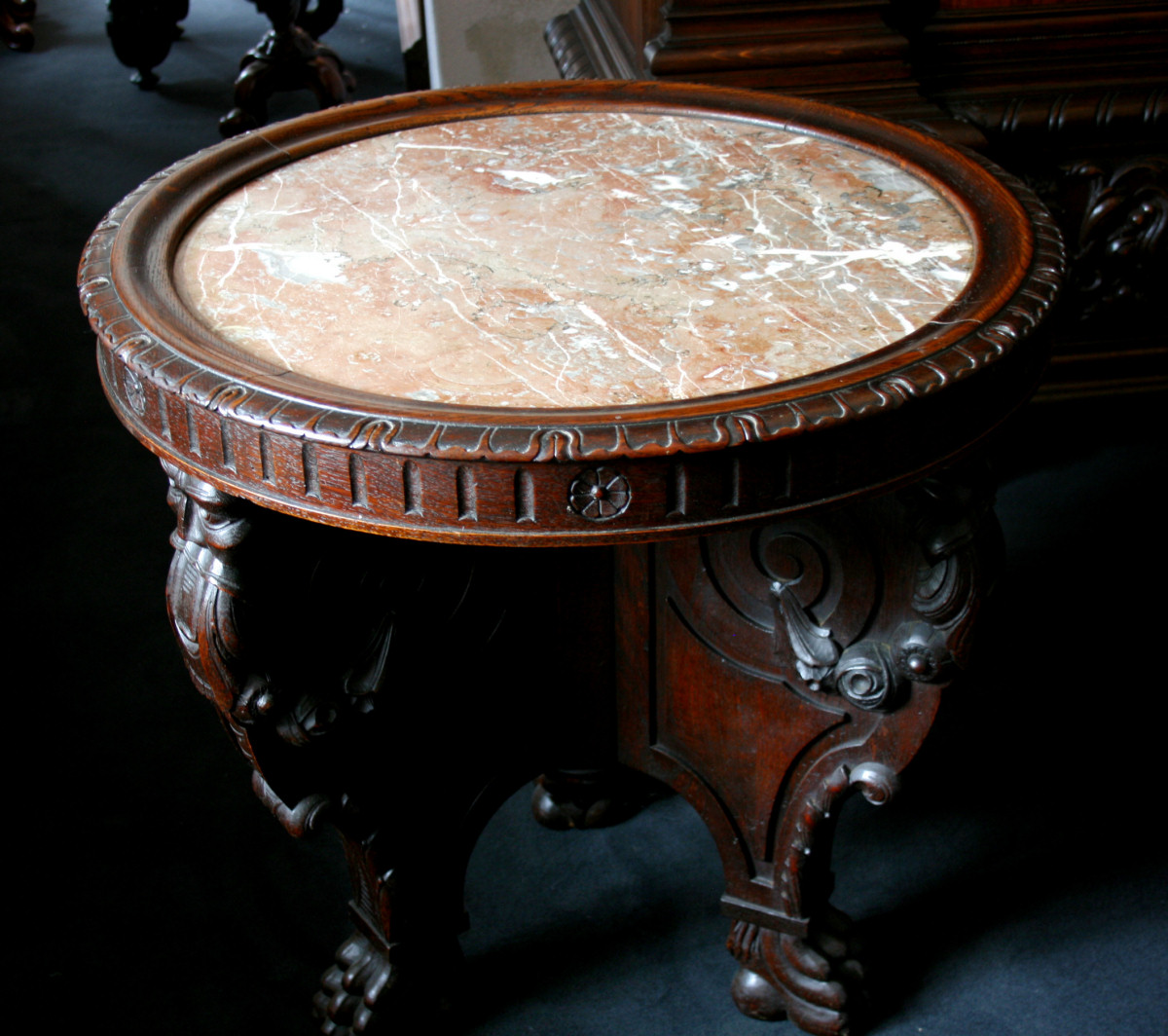 Herrenzimmer um 1930, Beistelltisch Herrenzimmer um 1930, Beistelltisch