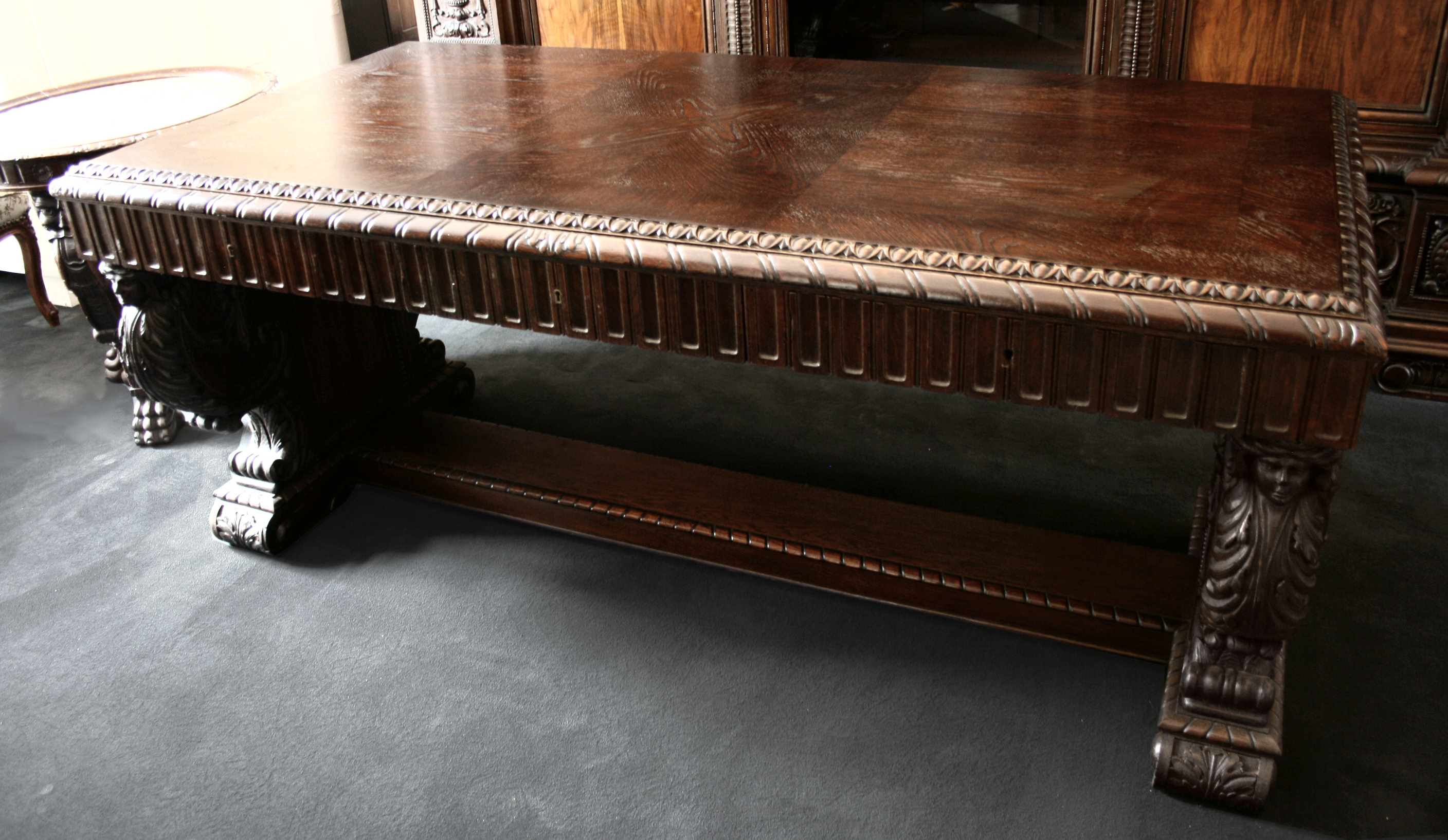 Herrenzimmer um 1930, Schreibtisch Herrenzimmer um 1930, Schreibtisch