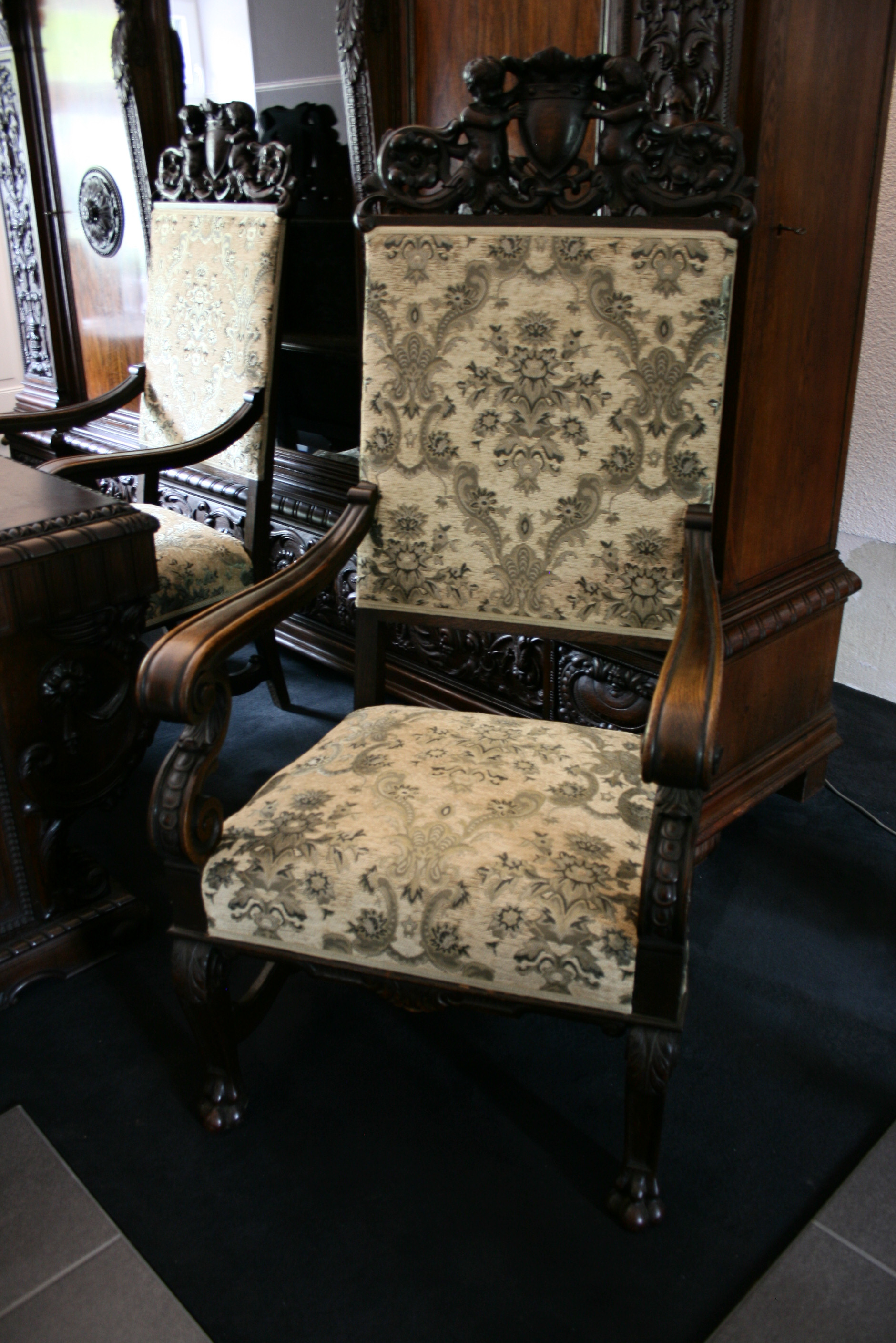 Stuhl 1930, Herrenzimmer Stuhl um 1930, Herrenzimmer